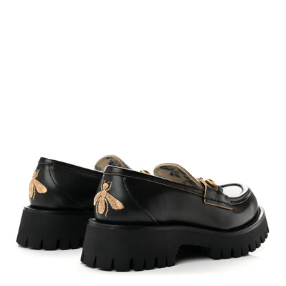 Gucci Cordovan Lux Womens Harald Horsebit 25mm Platform Loafers 35.5 Black 5 of 10