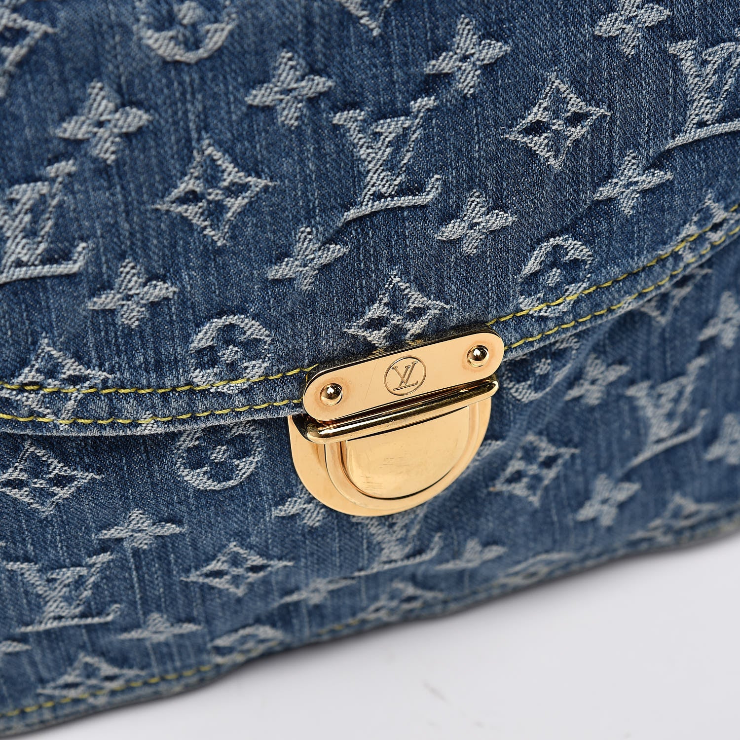Louis Vuitton Monogram Denim Sac Plat Blue 8 of 10