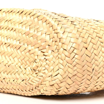 Celine Raffia Calfskin Triomphe Medium Panier Tan 9 of 9