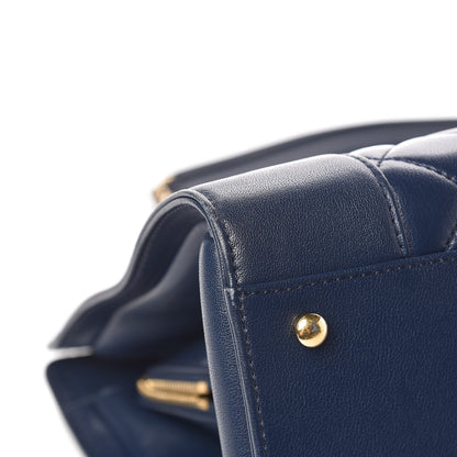 Chanel Sheepskin Quilted Mademoiselle Vintage Shopping Tote Navy 8 of 16