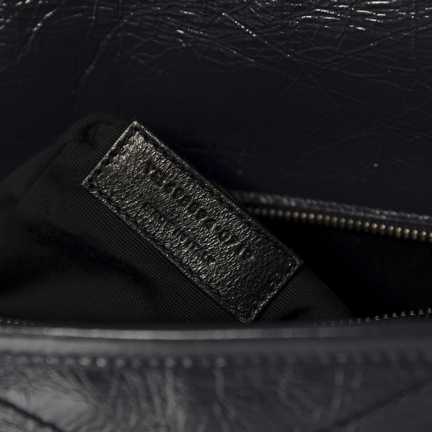 Saint Laurent Crinkled Calfskin Matelasse Monogram Medium Niki Chain Satchel Deep Marine 8 of 11