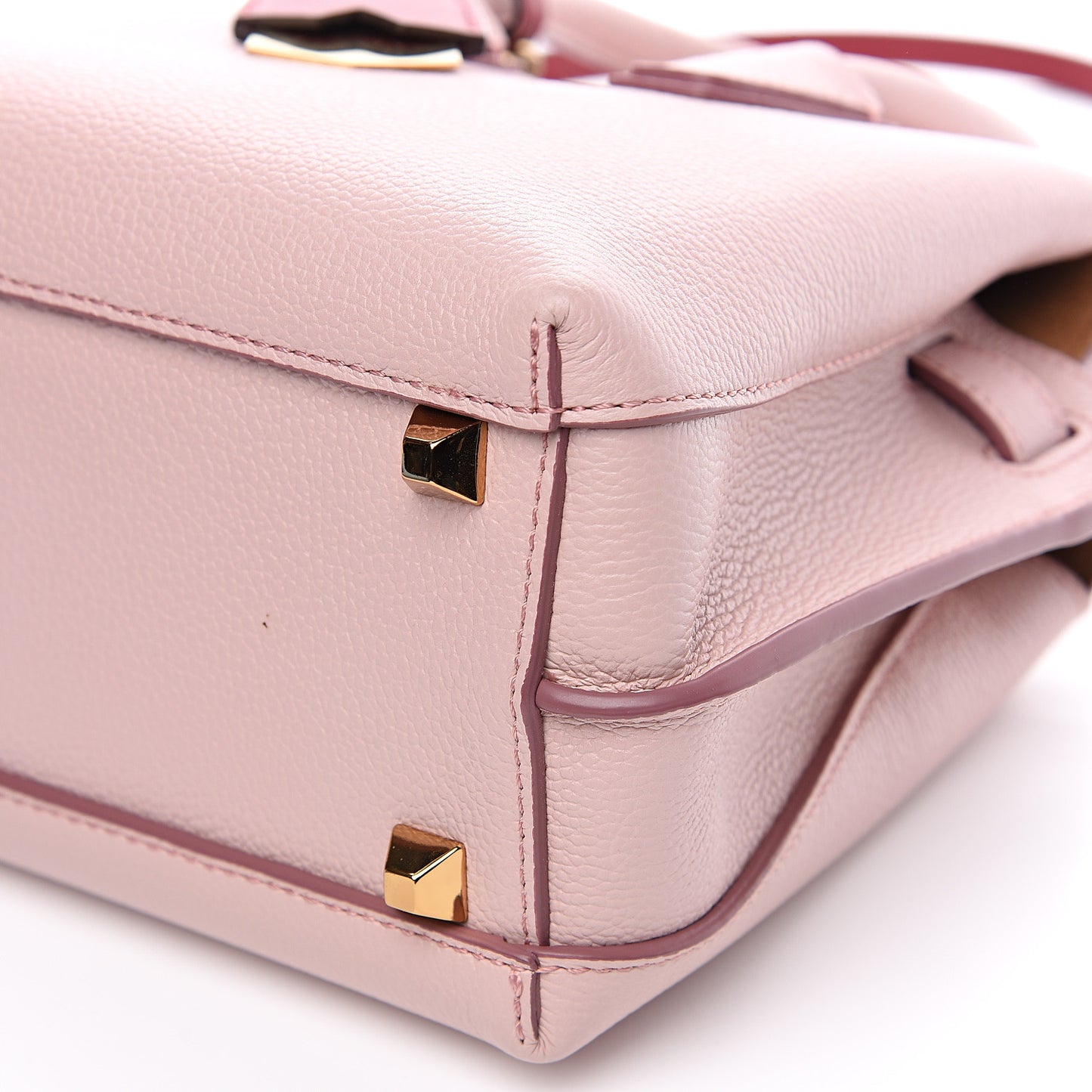Grained Calfskin Mini Milla Tote Pale Mauve