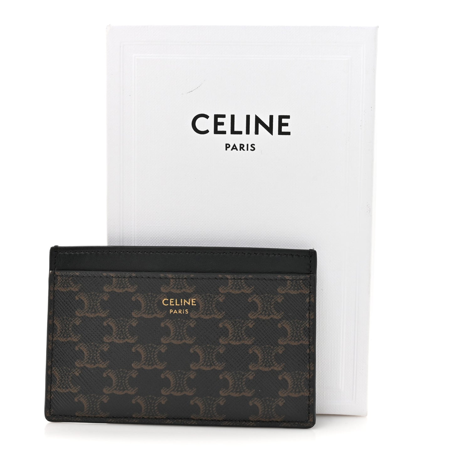 Triomphe Canvas Card Holder Black