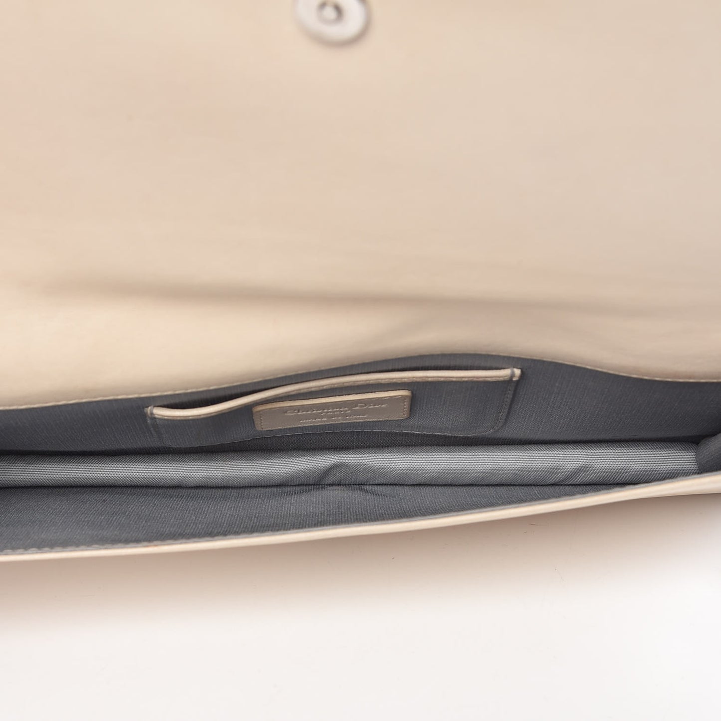 Lambskin Cannage Lady Dior Convertible Clutch Ivory