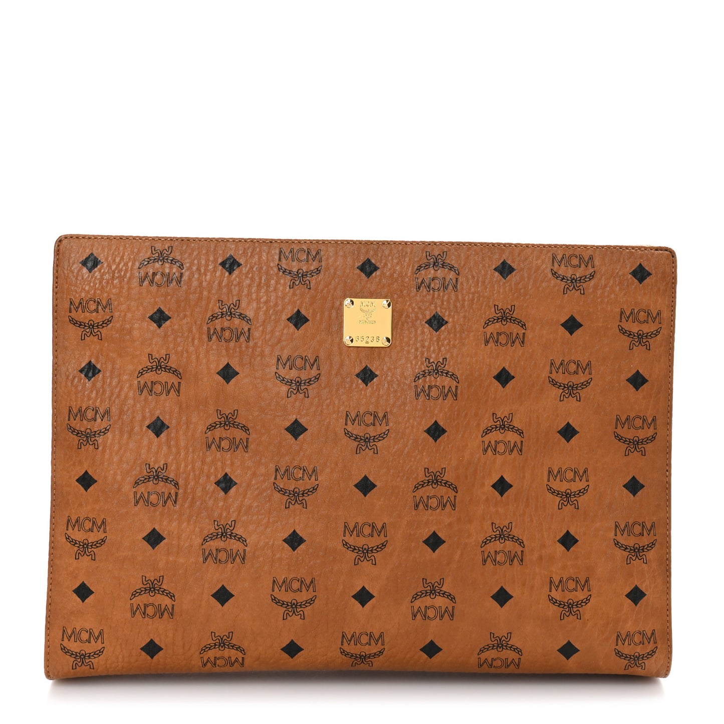 Visetos Large Zip Pouch Cognac