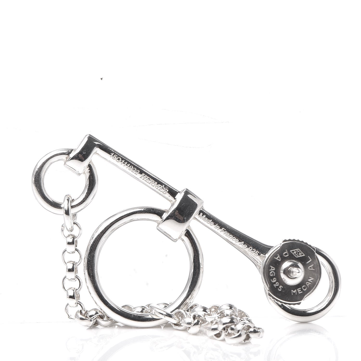 Hermes Sterling Silver Mors De Bride Earrings 4 of 6