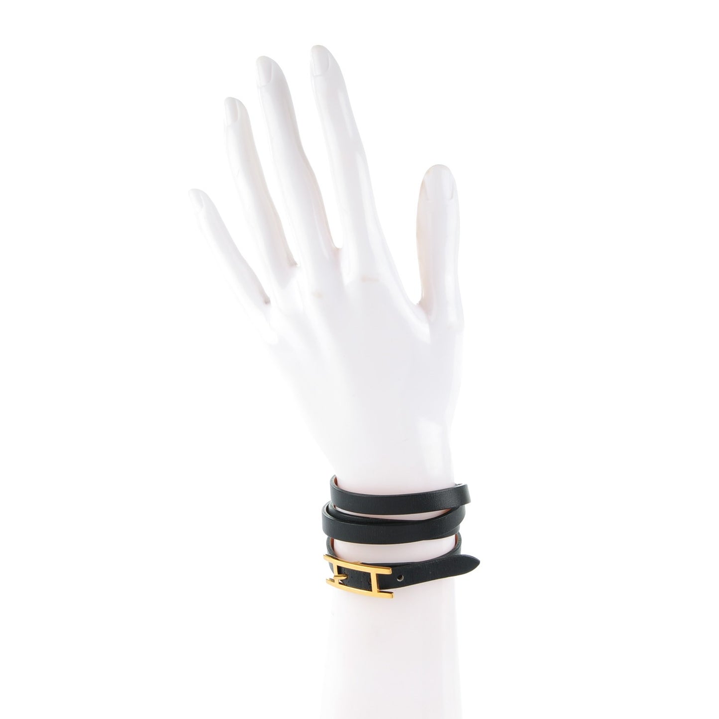 Chamonix Hapi 3 MM Triple Tour Wrap Bracelet M Black