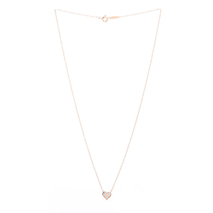 Tiffany 18K Rose Gold Diamond Heart Pendant Necklace 3 of 5