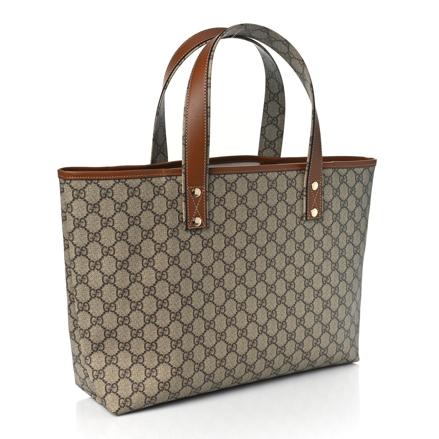 GG Plus Monogram Medium Signature Web Loop Tote Brown