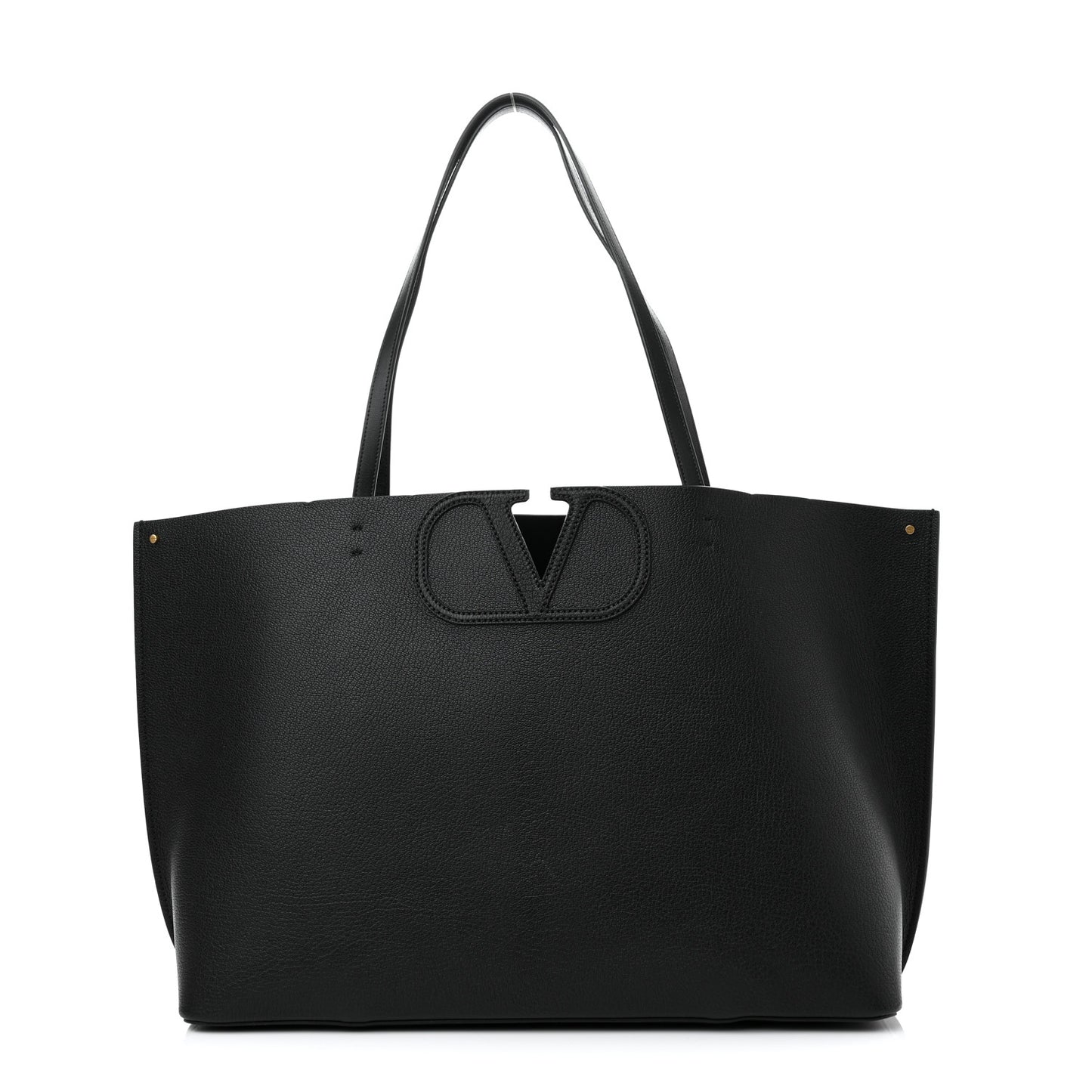 Calfskin Large Vlogo Tote Black