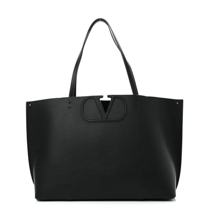 Valentino Garavani Calfskin Large Vlogo Tote Black 1 of 9