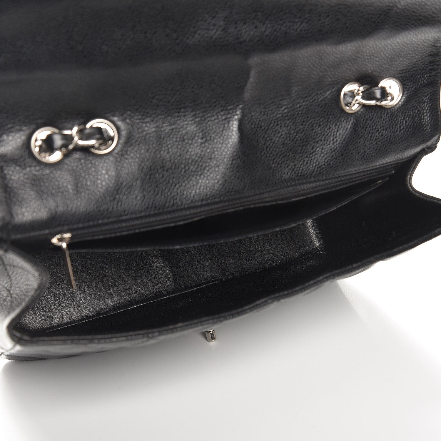Chanel Caviar Quilted Jumbo Single Flap Black 6 of 13