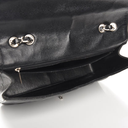 Chanel Caviar Quilted Jumbo Single Flap Black 6 of 13
