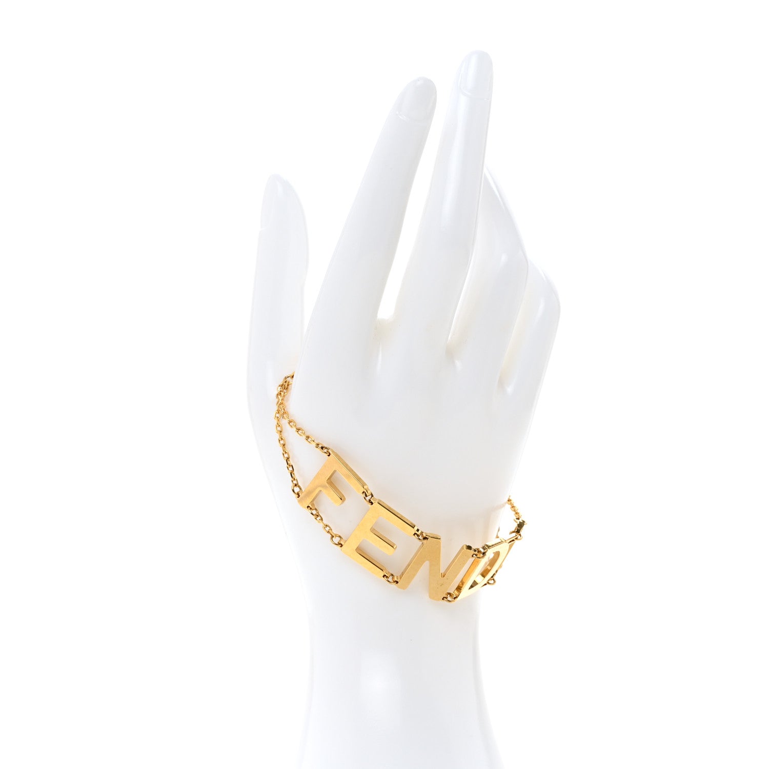 Fendi Metal Logo Bracelet Gold 2 of 6