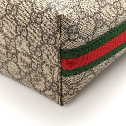 Gucci GG Supreme Monogram Textured Calfskin Web Super Mini Ophidia Shoulder Bag Beige Ebony New Acero 10 of 10