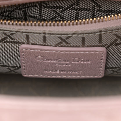 Christian Dior Metallic Lambskin Cannage Mini Lady Dior Lotus 6 of 11