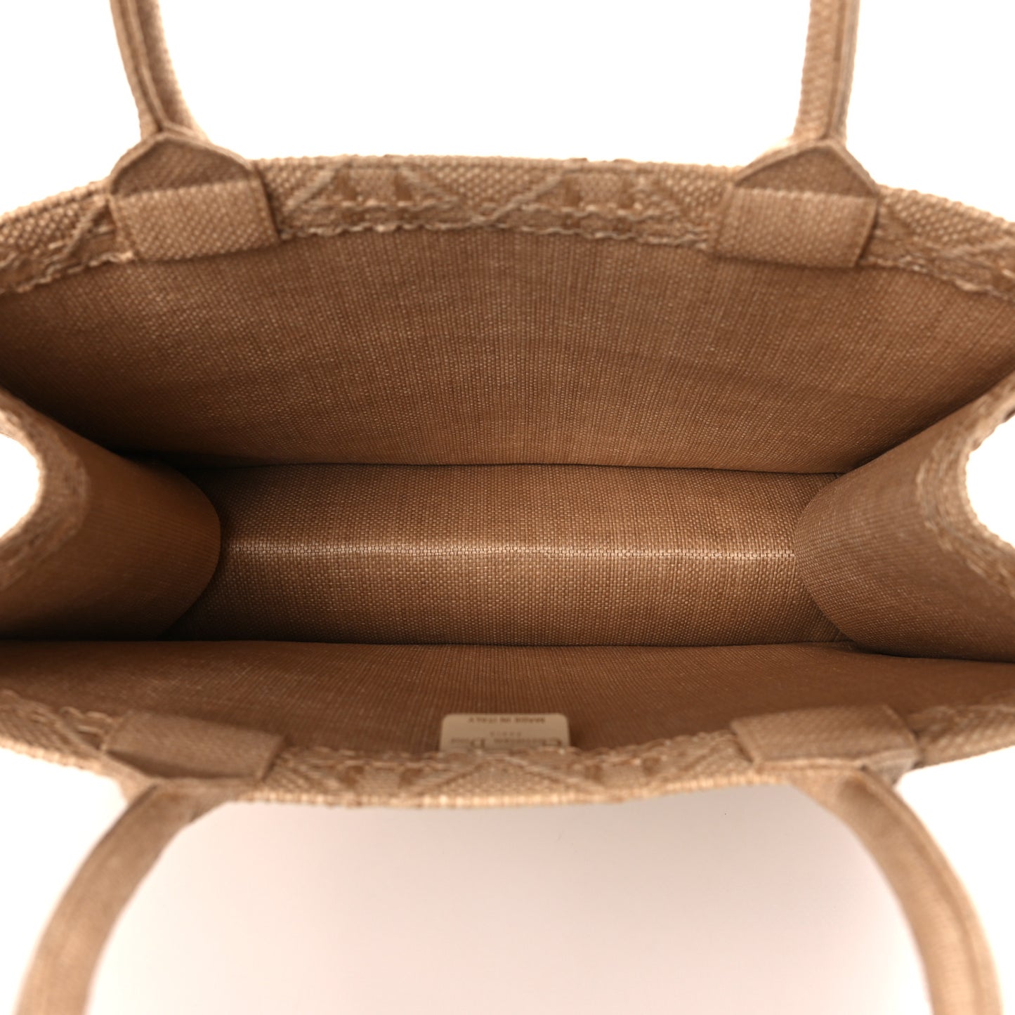 Raffia Cannage Medium Book Tote Natural