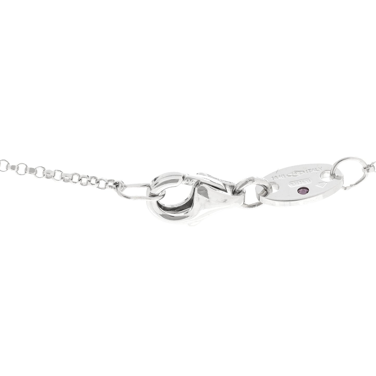18K White Gold Diamond Petite Venetian Princess Flower Pendant Necklace