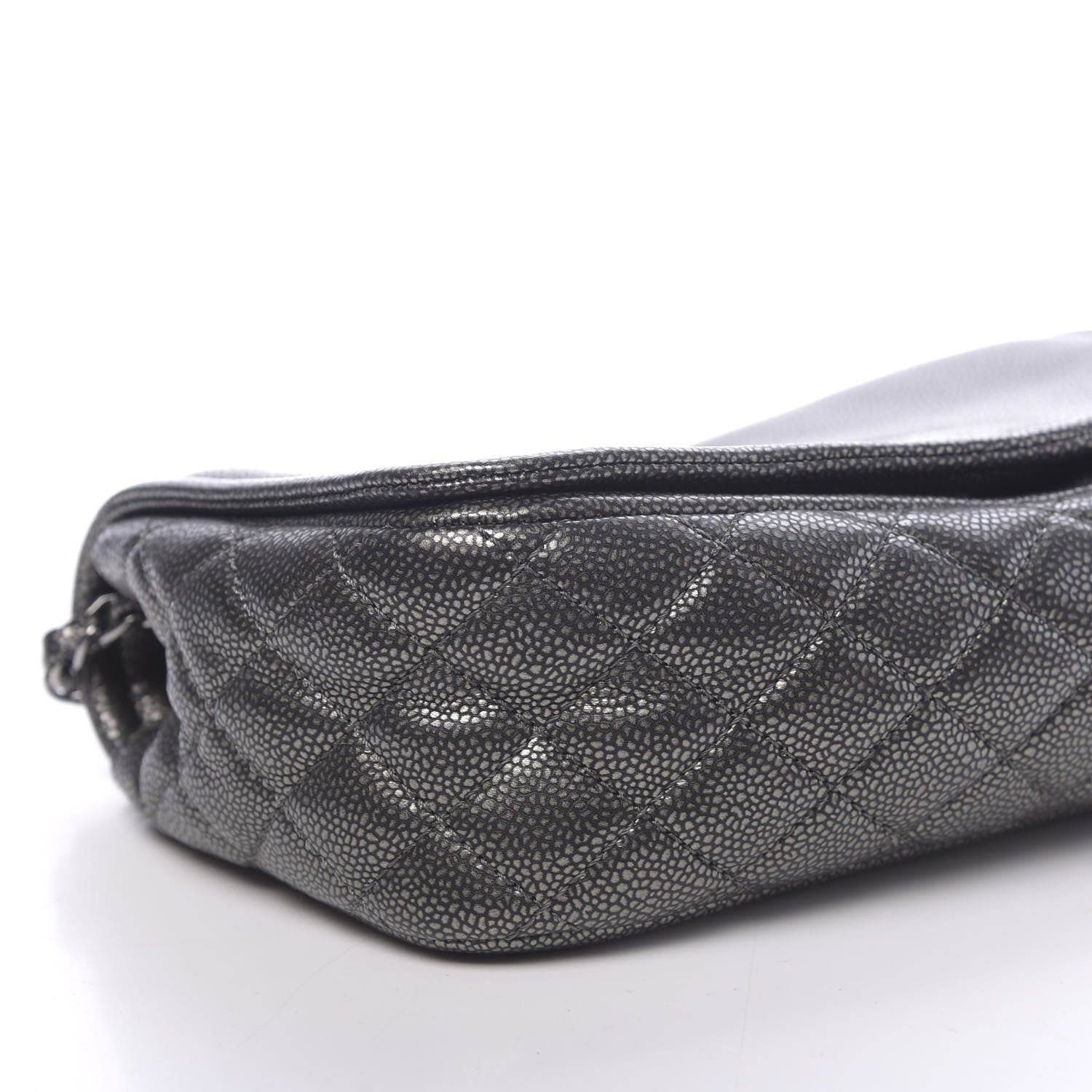 Chanel Metallic Caviar Medium Timeless CC Flap Dark Silver 8 of 11