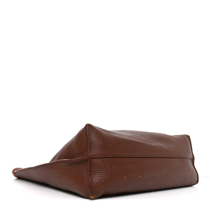 Saint Laurent Grained Calfskin Patti Tote Brown 3 of 10