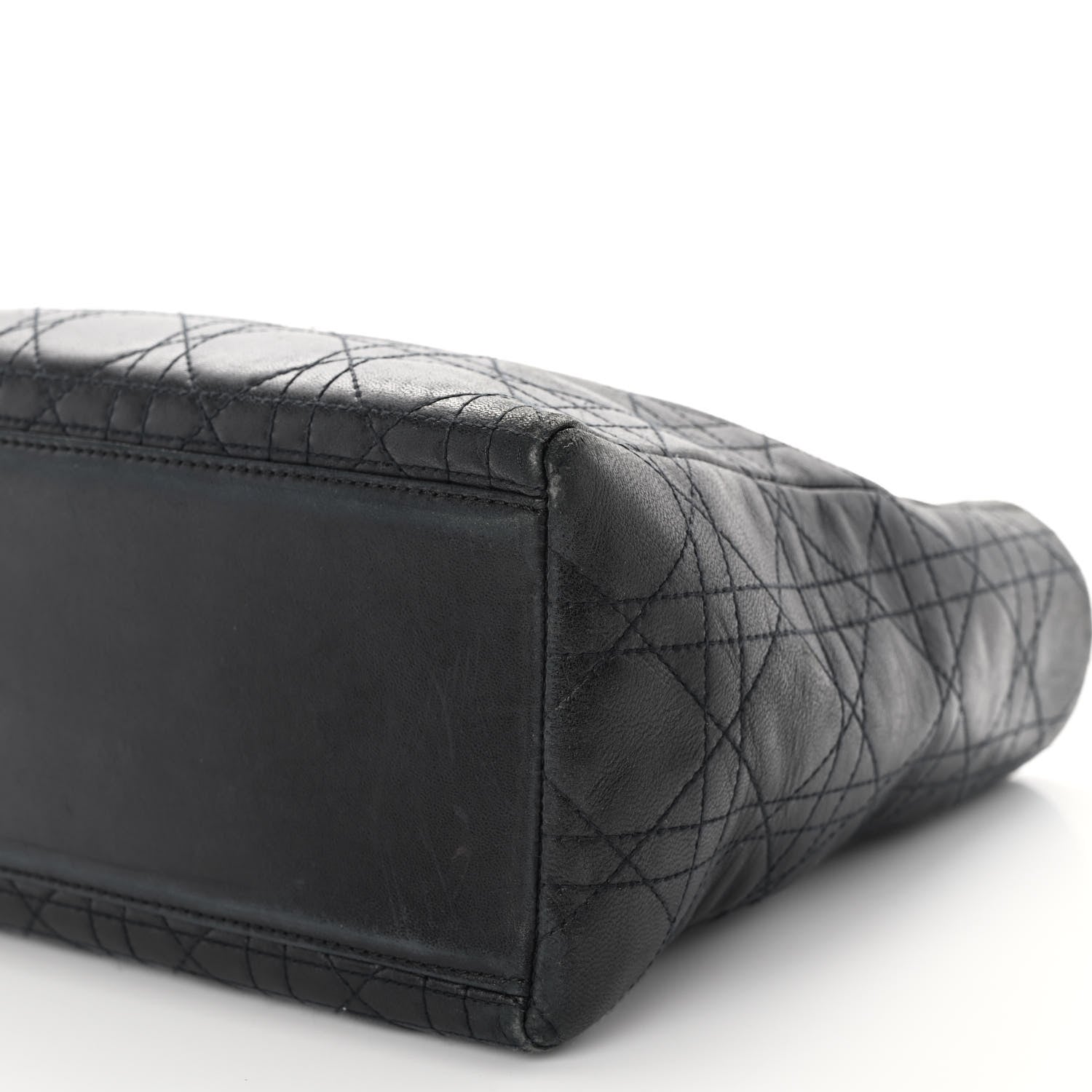 Christian Dior Lambskin Cannage Medium Lady Dior Black 9 of 9