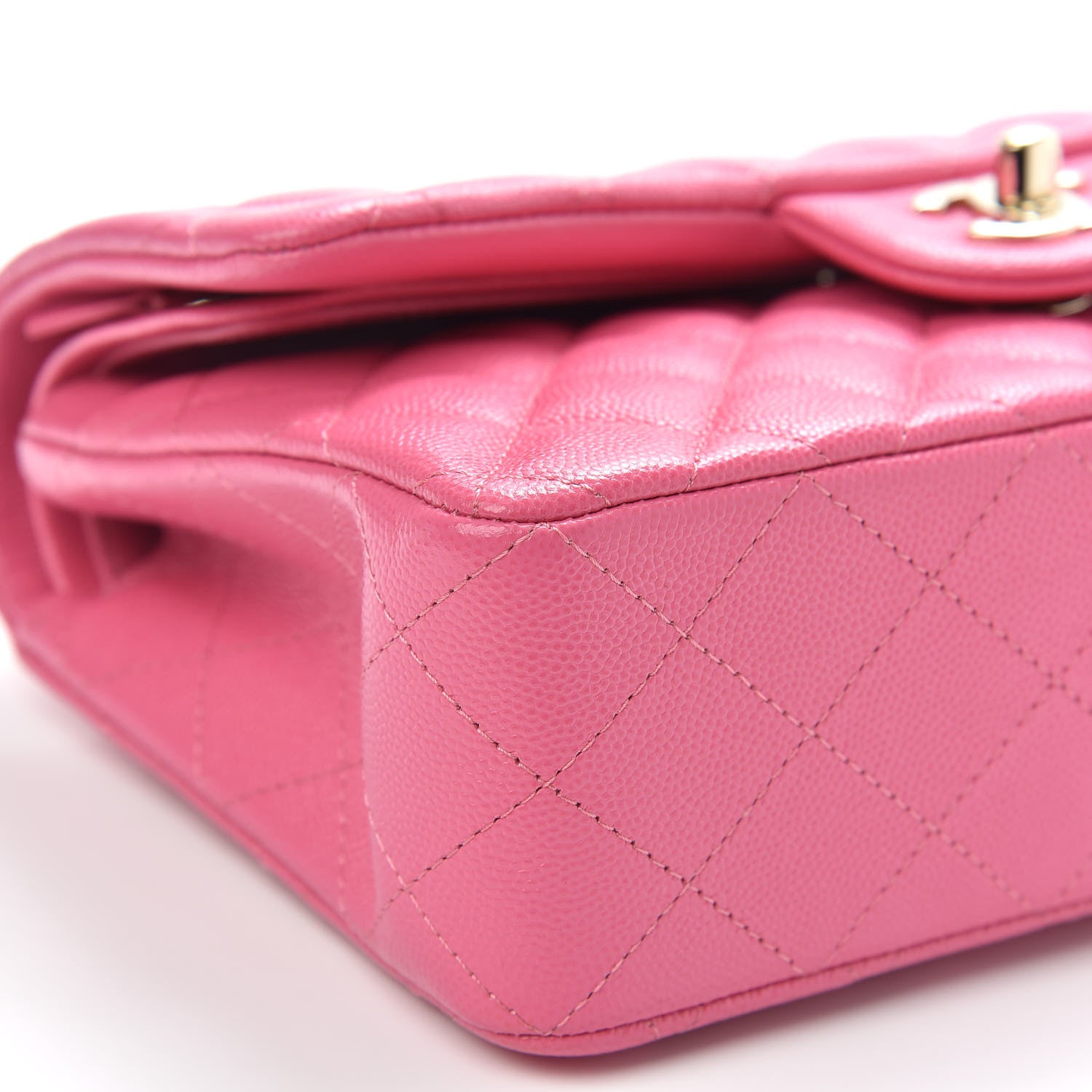 Chanel Caviar Quilted Small Double Flap Pink 9 of 12