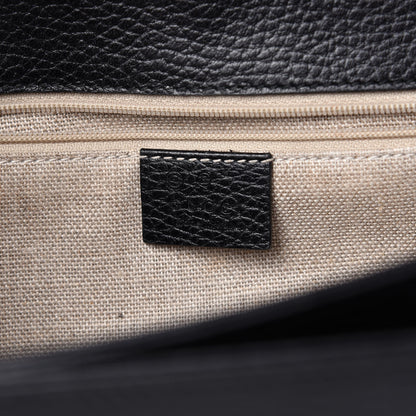 Gucci Dollar Calfskin Interlocking G Shoulder Bag Black 8 of 10