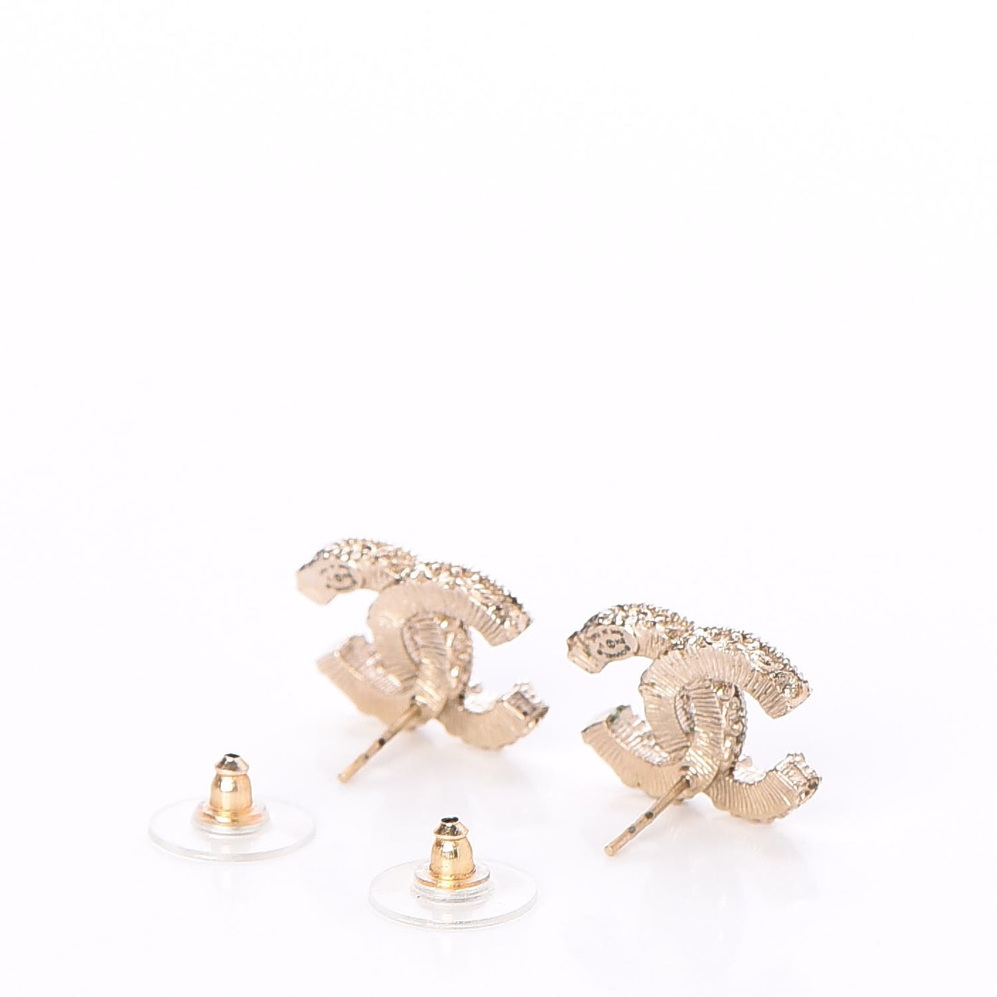 Enamel CC Baroque Earrings Black Gold