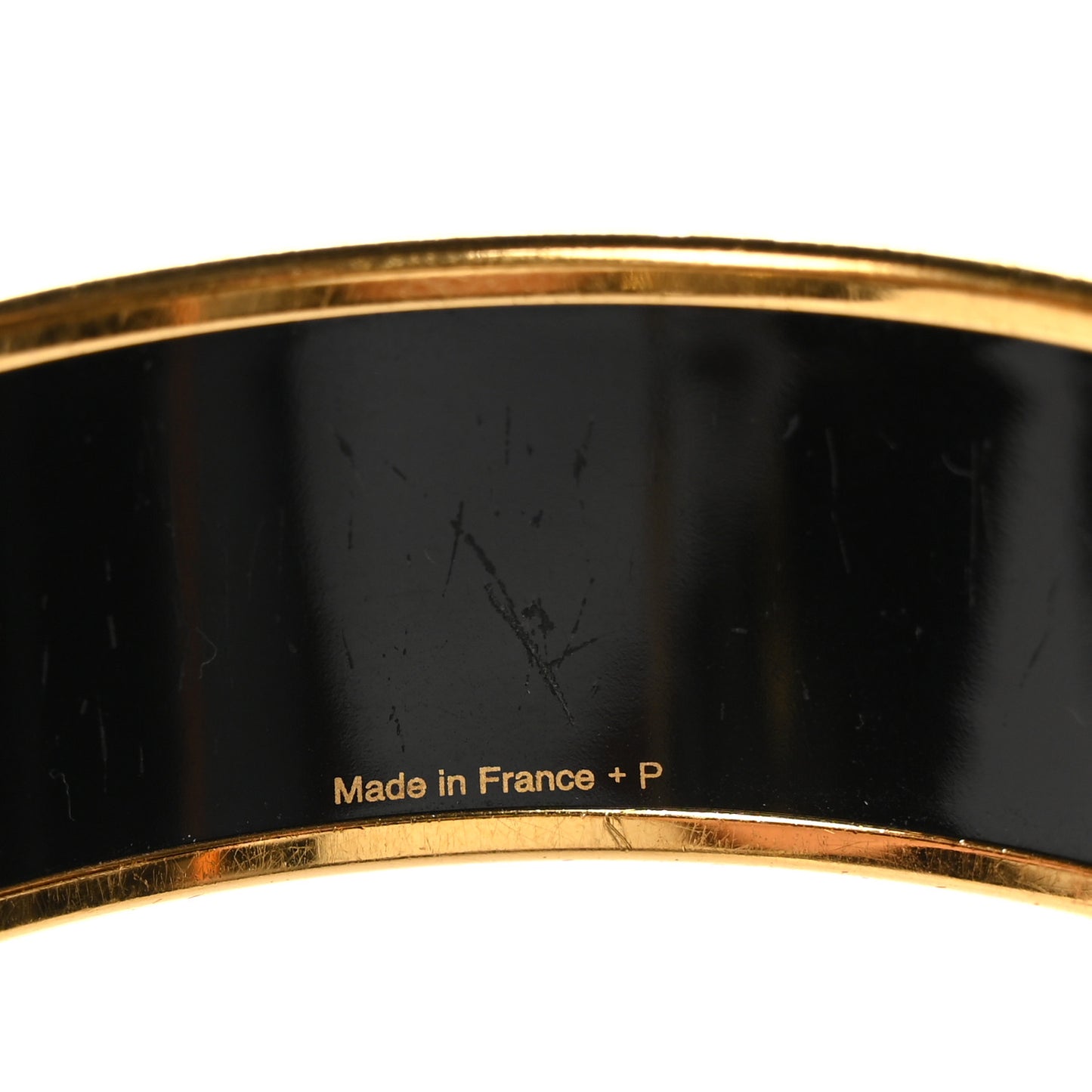 Enamel Printed Wide Grand Apparat Bracelet 65 White
