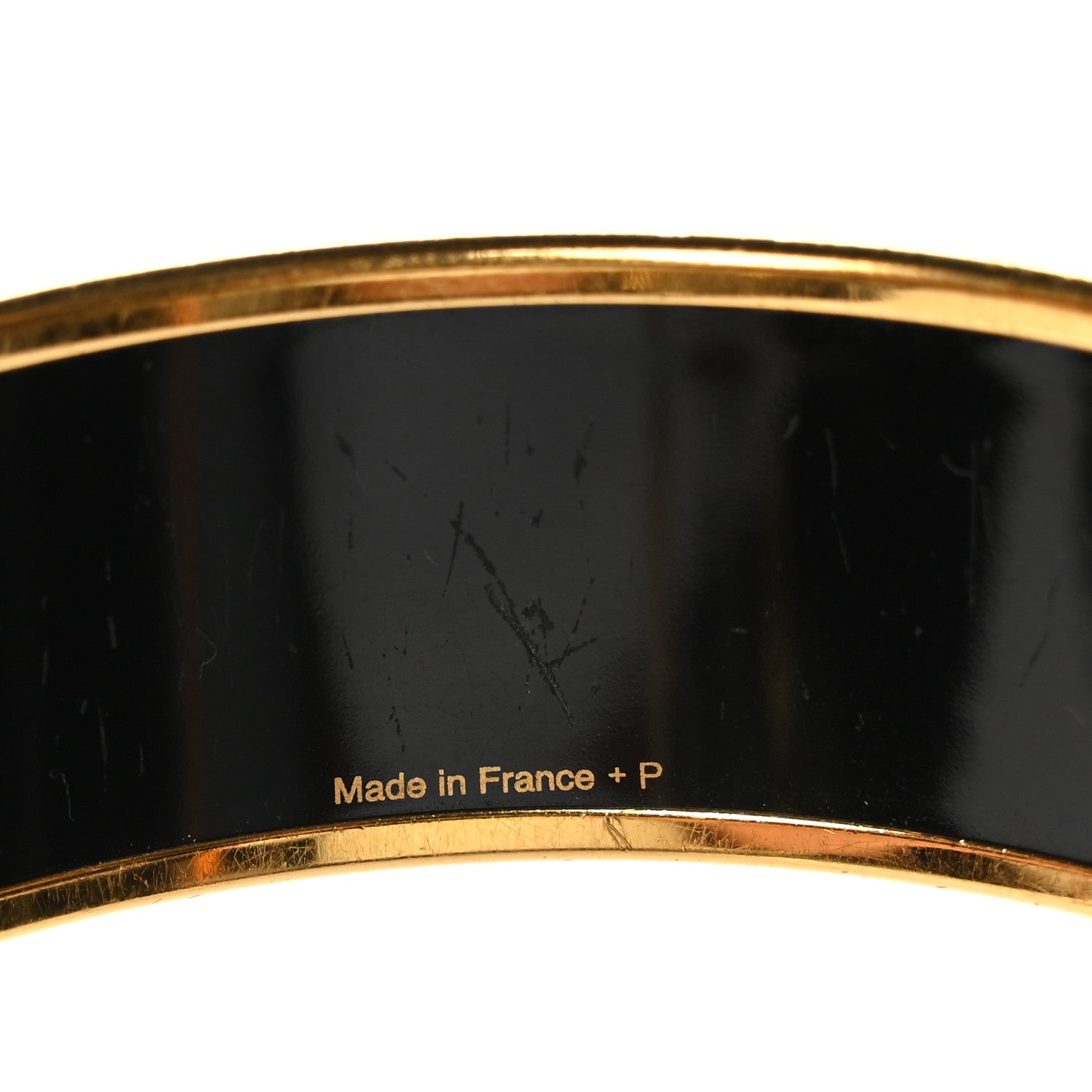Hermes Enamel Printed Wide Grand Apparat Bracelet 65 White 5 of 5