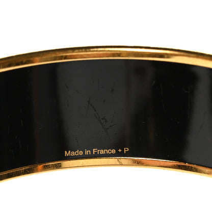 Hermes Enamel Printed Wide Grand Apparat Bracelet 65 White 5 of 5