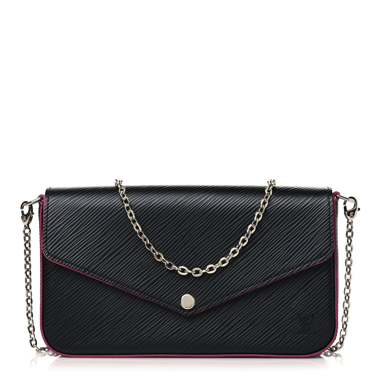 Louis Vuitton Epi Pochette Felicie Black Hot Pink 3 of 7