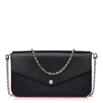 Louis Vuitton Epi Pochette Felicie Black Hot Pink 3 of 7