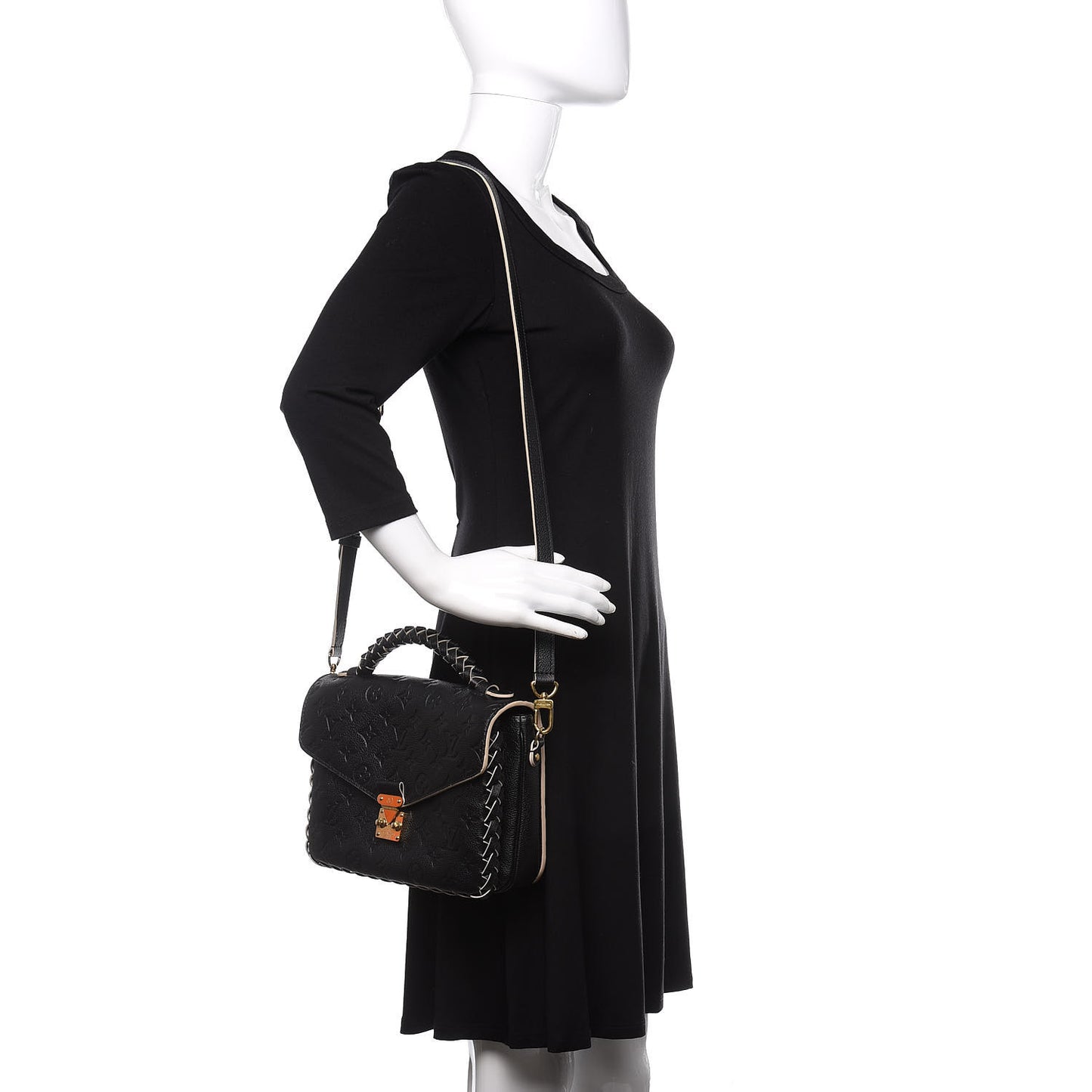 Empreinte Braided Pochette Metis Black