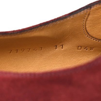 Gucci New Waxed Calfskin Supersofty Oxfords 11 Black Burgundy 10 of 11