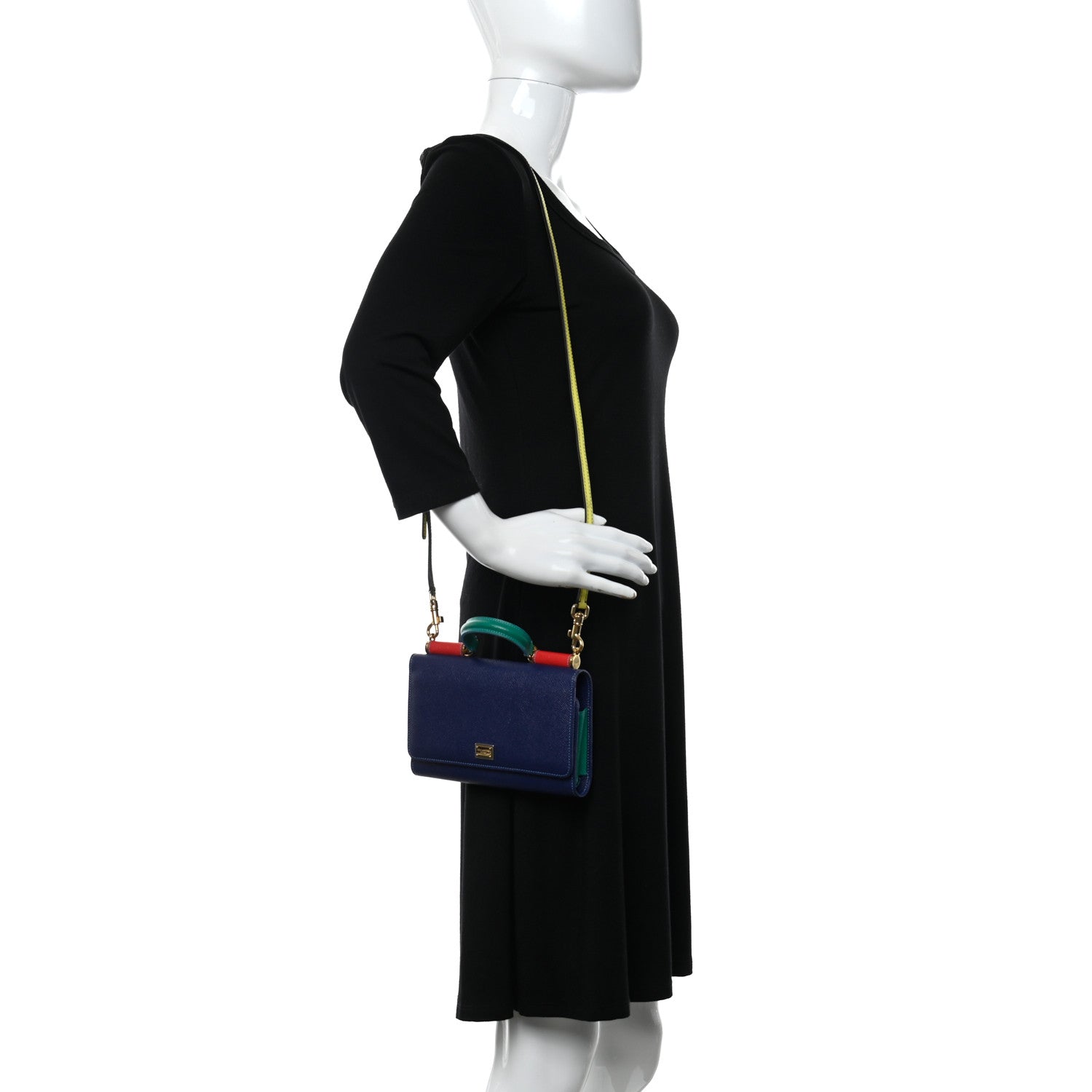 Dolce & Gabbana Dauphine Calfskin Miss Sicily Lipstick Crossbody Bag Multicolor 2 of 13
