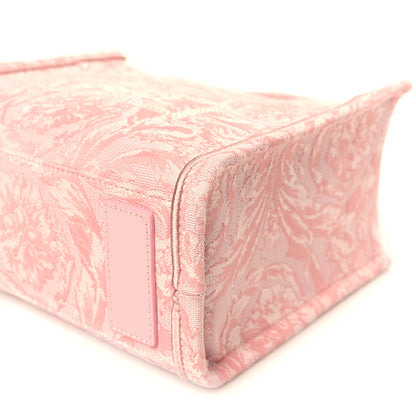 Versace Jacquard Barocco Print Small Athena Tote Pink 8 of 8