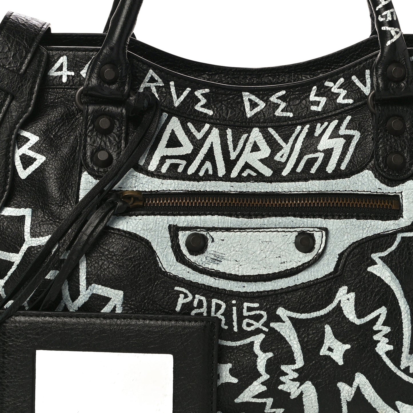 Agneau Arena Graffiti All Over Classic Hardware City Black White