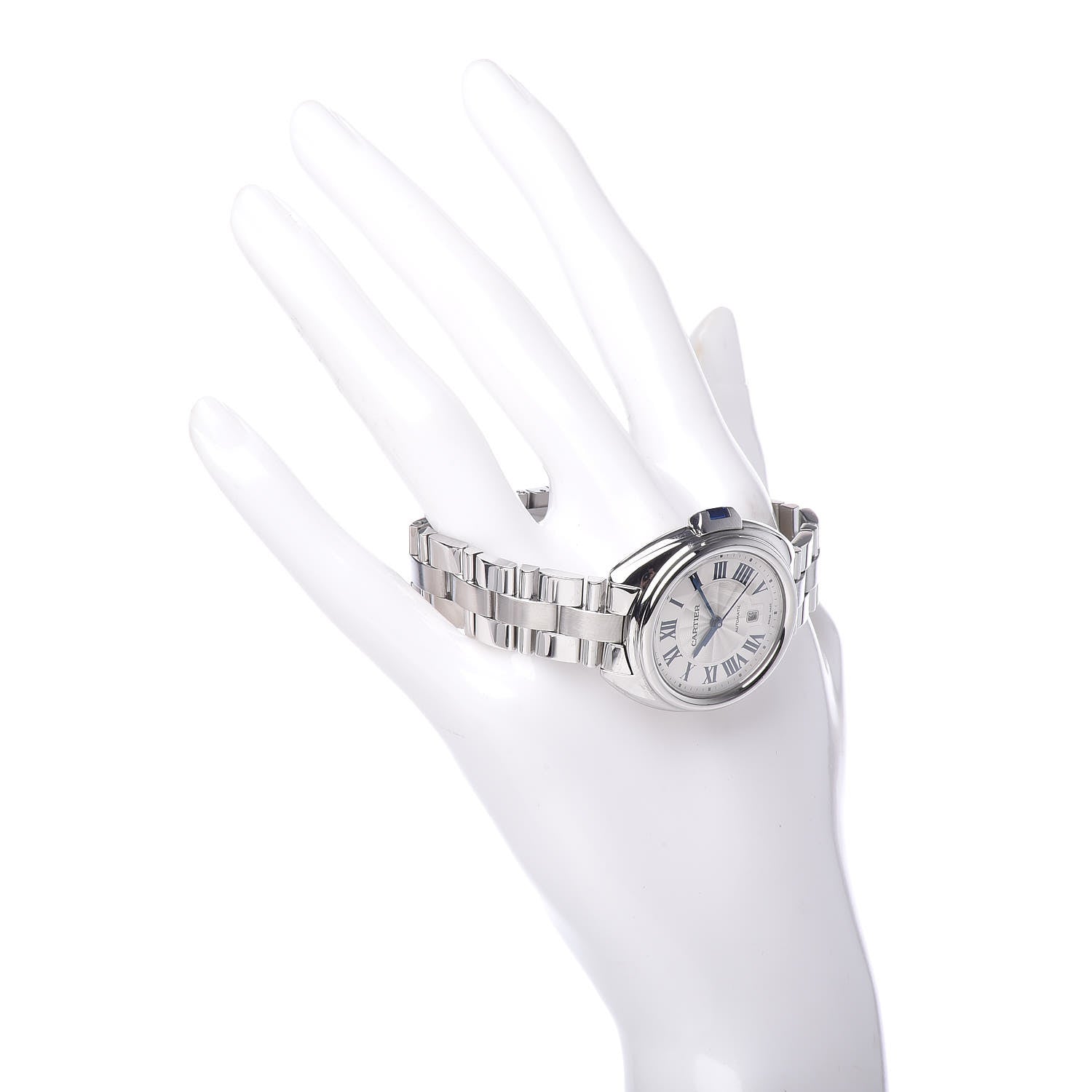 Cartier Stainless Steel 31mm Cle De Automatic Watch 2 of 9