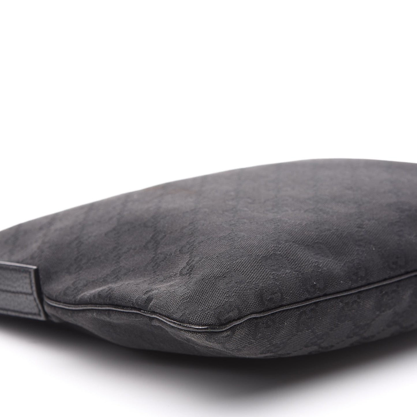 GG Supreme Monogram Medium Flat Messenger Bag Black Grey