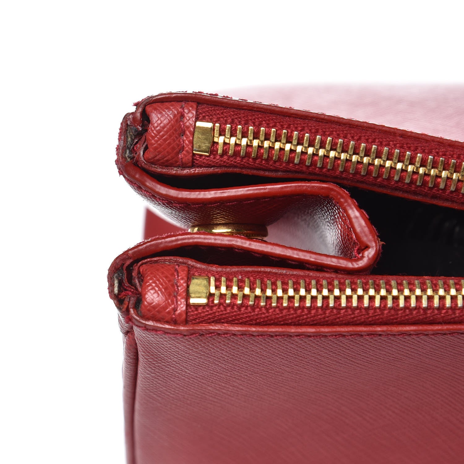 Prada Saffiano Large Galleria Double Zip Tote Fuoco 13 of 18