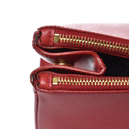 Prada Saffiano Large Galleria Double Zip Tote Fuoco 13 of 18