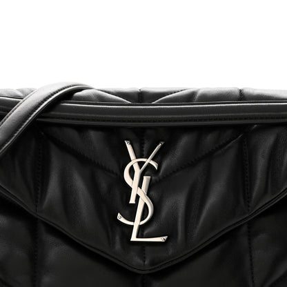 Saint Laurent Lambskin Quilted Small Loulou Puffer Monogram Chain Satchel Black 7 of 9