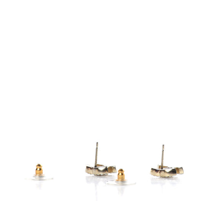 Chanel Crystal Timeless CC Earrings Gold 3 of 6