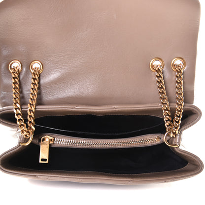 Saint Laurent Calfskin Y Quilted Monogram Small Loulou Chain Satchel Taupe 13 of 25