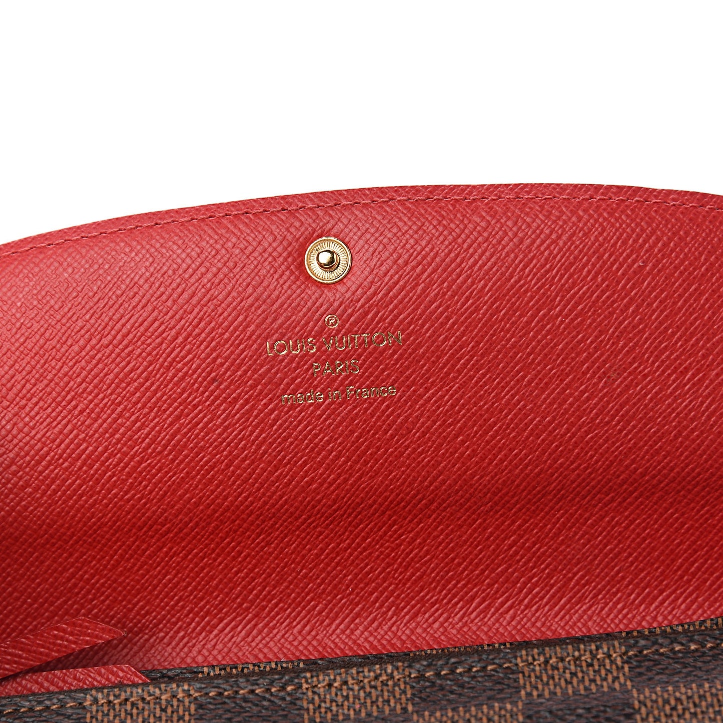 Damier Ebene Emilie Wallet Red