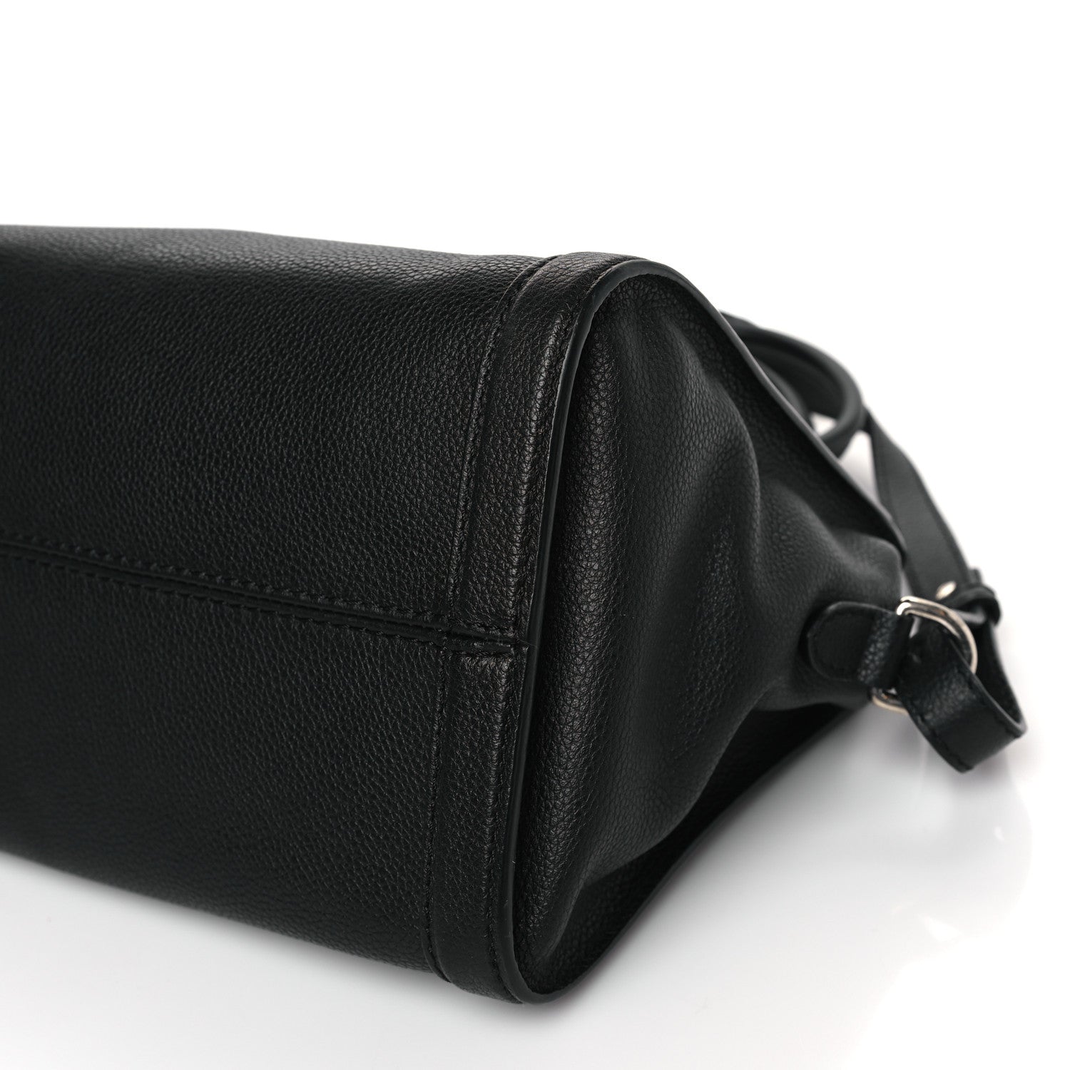 Alexander McQueen Pebbled Calfskin Small Skull Padlock Zip Around Tote Black 9 of 9