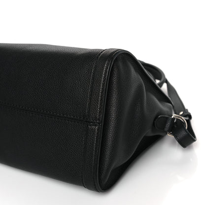 Alexander McQueen Pebbled Calfskin Small Skull Padlock Zip Around Tote Black 9 of 9