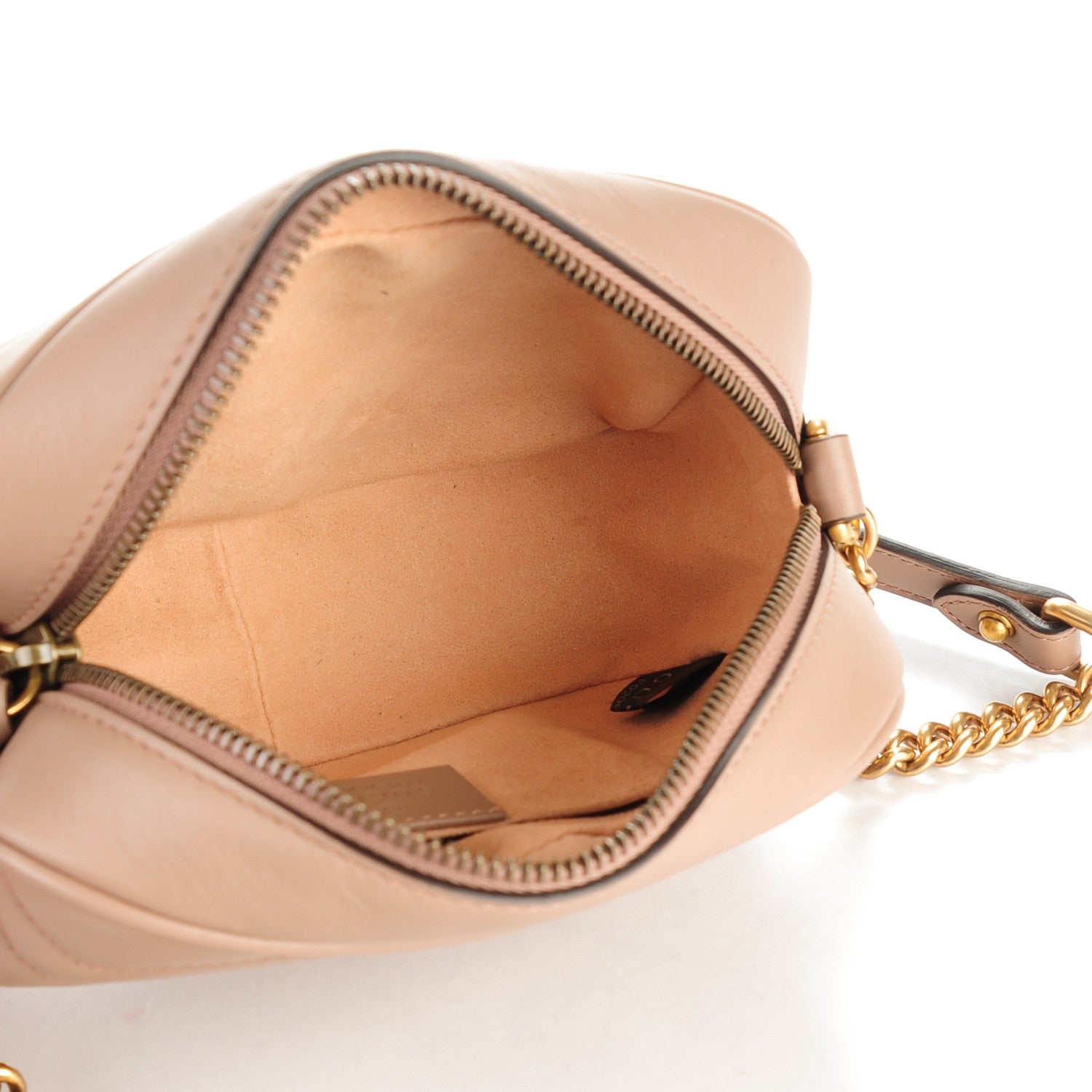 Gucci Calfskin Matelasse Mini GG Marmont Chain Shoulder Bag Nude 5 of 7