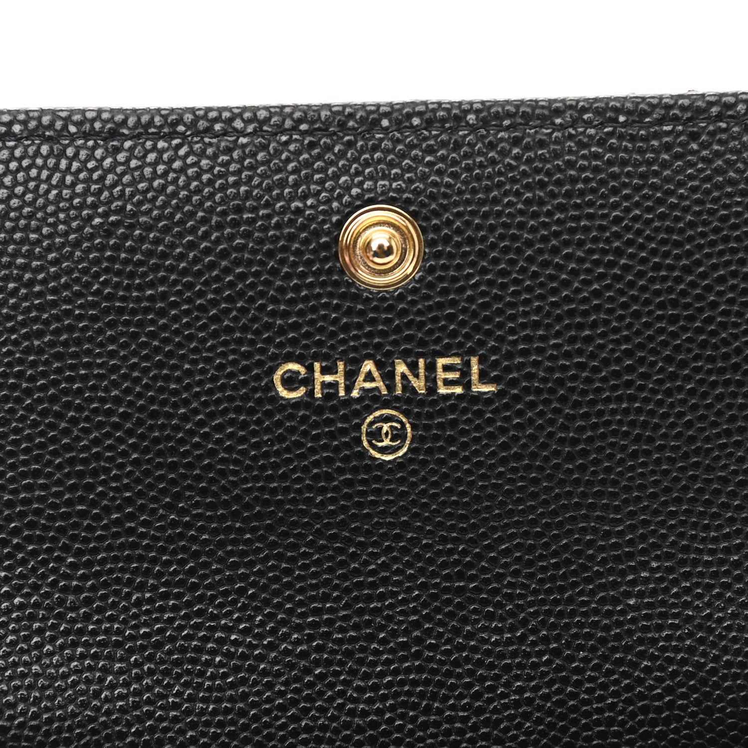 Chanel Caviar Quilted Enamel Coco Casino Flap Card Holder Wallet Black 6 of 9